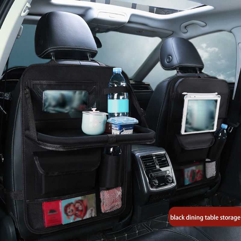 CHEGES SN-C03 Car Seat Back Bag - Polyester Multi-Pocket Waterproof Organizer with Foldable Tray
